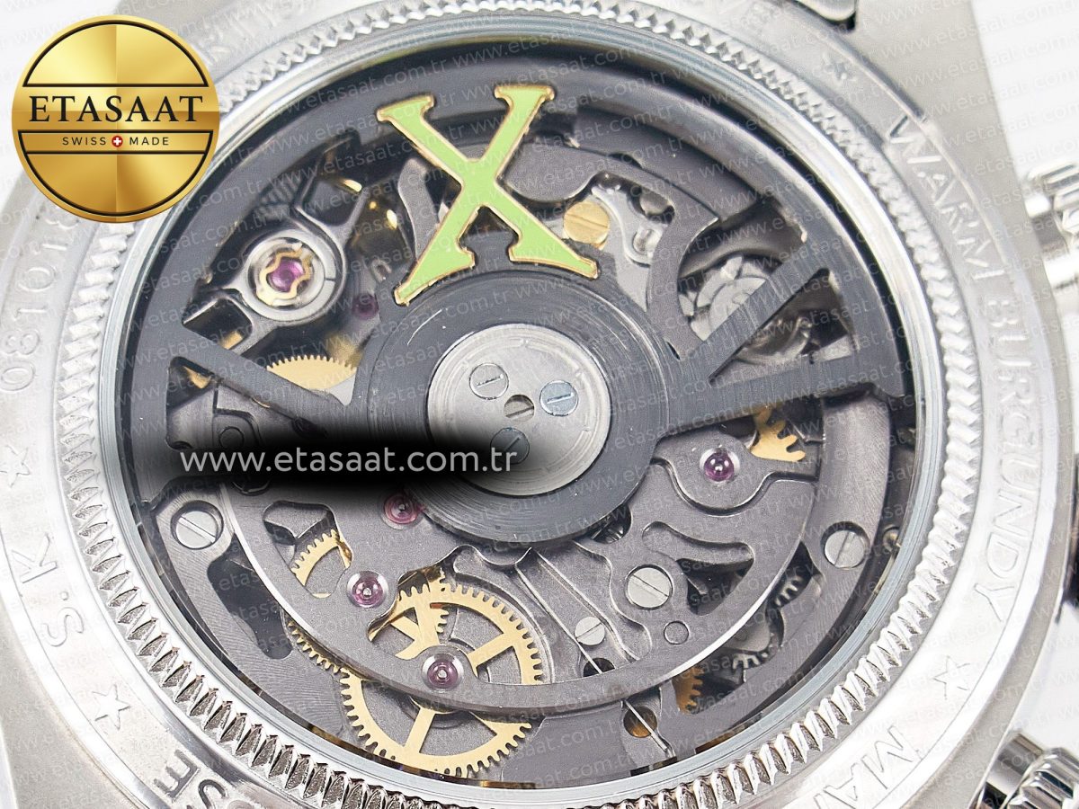 Rolex Daytona SS ADGF Best Edition White Skeleton Dial on SS Bracelet SA4130 - Görsel 20