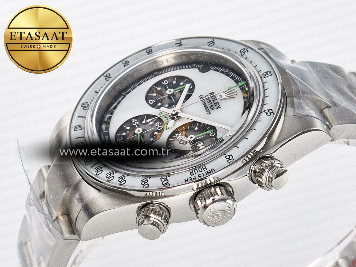 Rolex Daytona SS ADGF Best Edition White Skeleton Dial on SS Bracelet SA4130 - Görsel 6