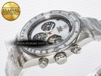 Rolex Daytona SS ADGF Best Edition White Skeleton Dial on SS Bracelet SA4130 - Görsel 6