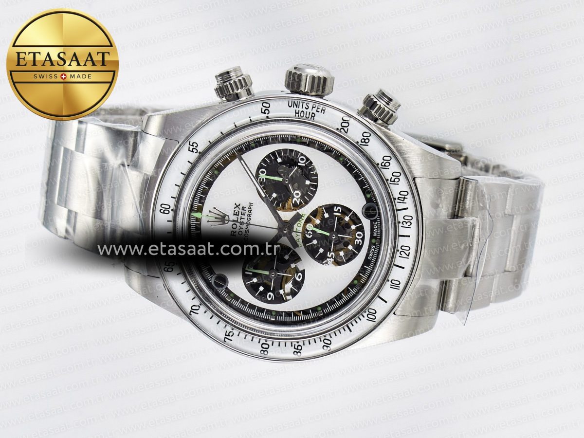Rolex Daytona SS ADGF Best Edition White Skeleton Dial on SS Bracelet SA4130 - Görsel 9
