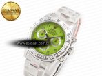 Rolex Daytona SS Bezel Noob Best Edition Green Dial Numbers Markers on SS Oyster Bracelet SA4130 - Görsel 2