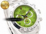Rolex Daytona SS Bezel Noob Best Edition Green Dial Numbers Markers on SS Oyster Bracelet SA4130 - Görsel 5
