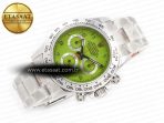 Rolex Daytona SS Bezel Noob Best Edition Green Dial Numbers Markers on SS Oyster Bracelet SA4130 - Görsel 8