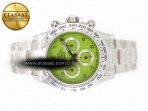 Rolex Daytona SS Bezel Noob Best Edition Green Dial Numbers Markers on SS Oyster Bracelet SA4130 - Görsel 9