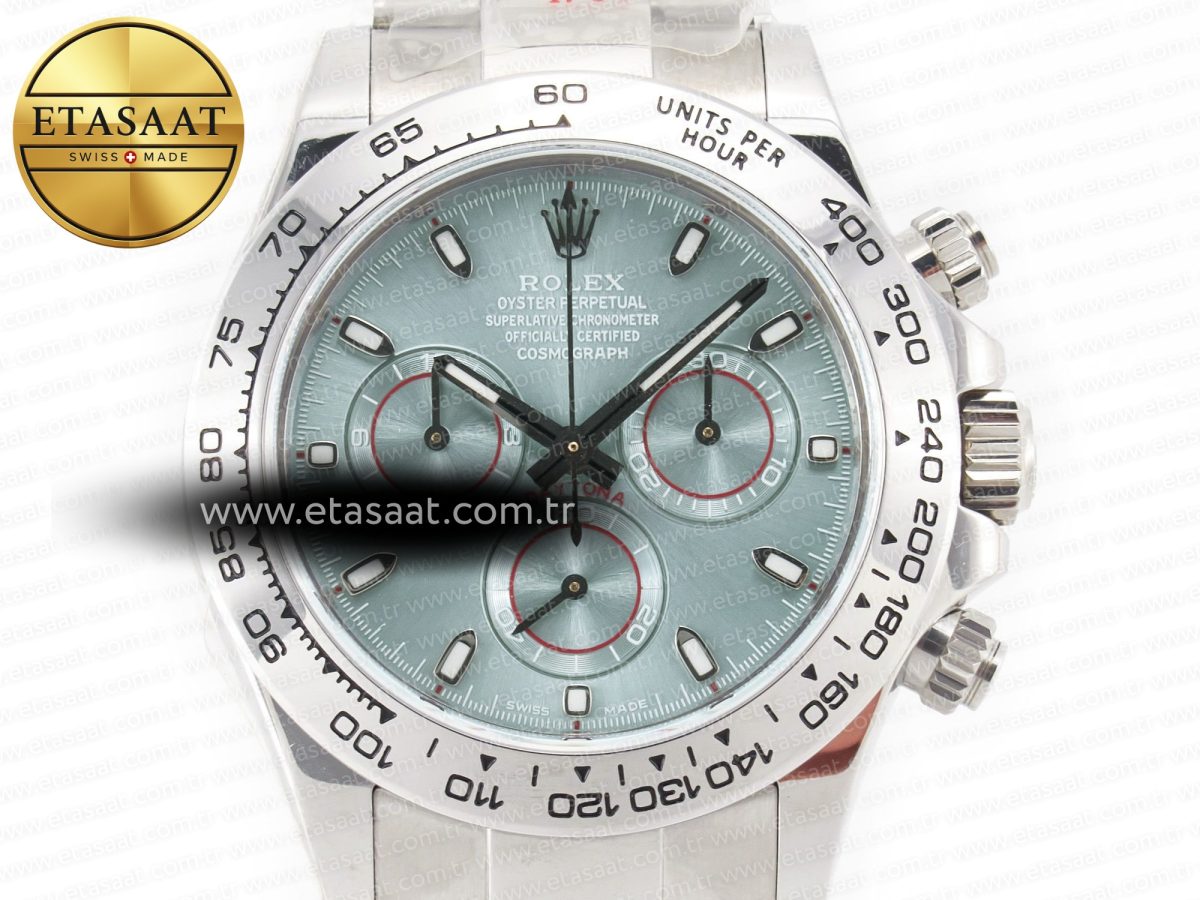 Rolex Daytona SS Bezel Noob Best Edition Ice Blue Dial on SS Oyster Bracelet SA4130 - Görsel 4