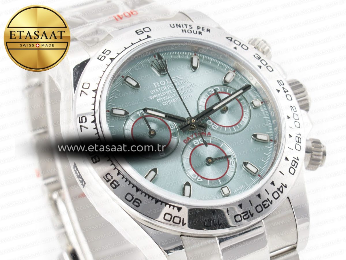 Rolex Daytona SS Bezel Noob Best Edition Ice Blue Dial on SS Oyster Bracelet SA4130 - Görsel 5