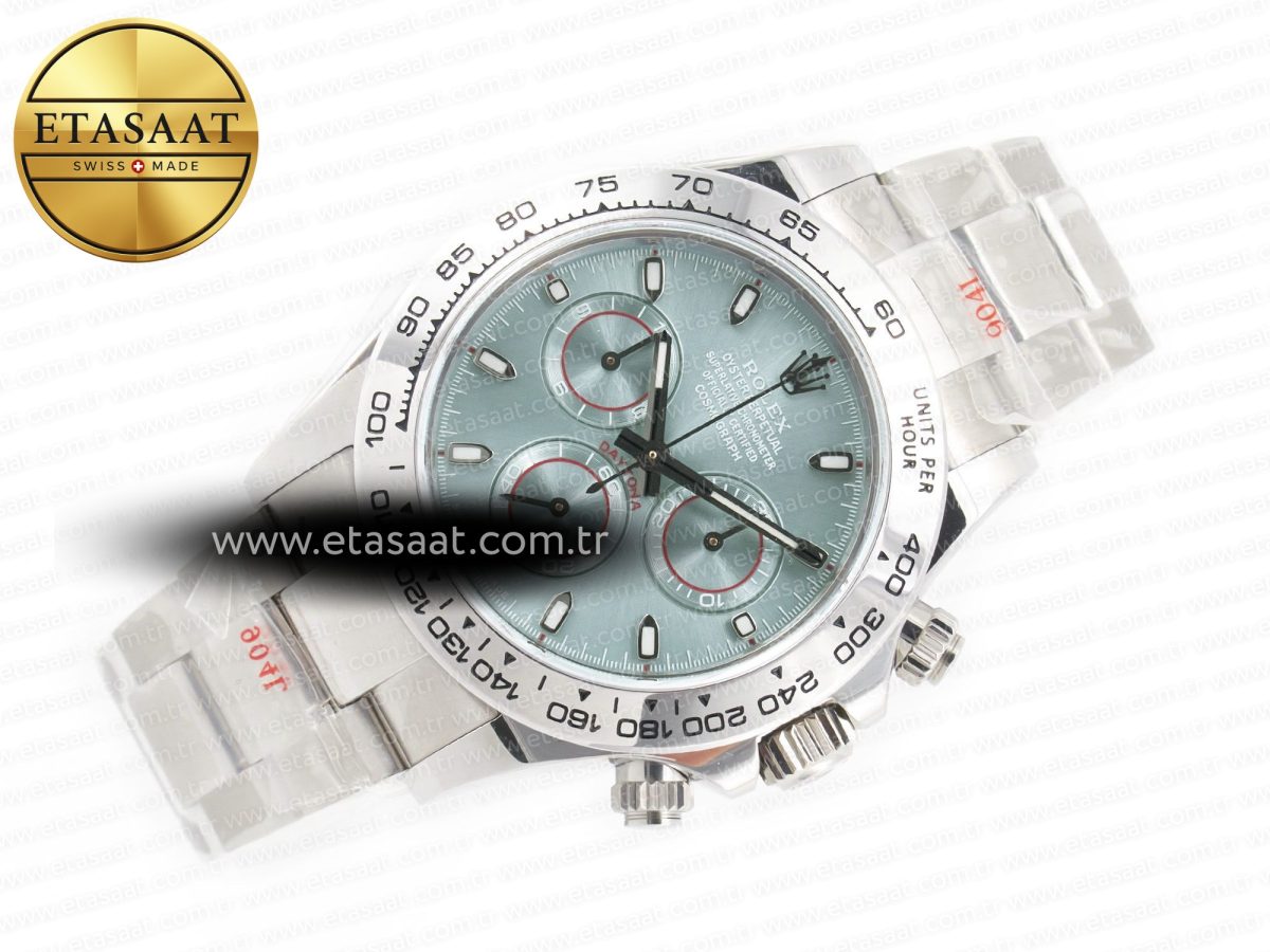 Rolex Daytona SS Bezel Noob Best Edition Ice Blue Dial on SS Oyster Bracelet SA4130 - Görsel 8