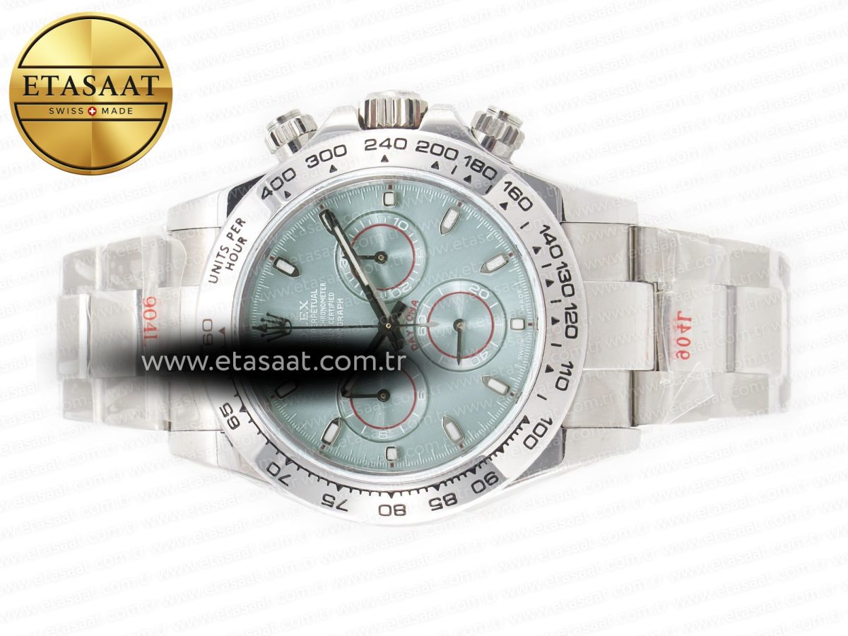 Rolex Daytona SS Bezel Noob Best Edition Ice Blue Dial on SS Oyster Bracelet SA4130 - Görsel 9