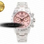 Rolex Daytona SS Bezel Noob Pembe Kadran Oyster SA4130 Eta Saat - Görsel 3 - 1:1 Süper Klon Saat