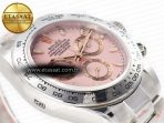 Rolex Daytona SS Bezel Noob Best Edition Pink Dial on SS Oyster Bracelet SA4130 - Görsel 7