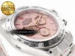 Rolex Daytona SS Bezel Noob Best Edition Pink Dial on SS Oyster Bracelet SA4130 - Görsel 7