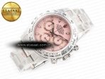 Rolex Daytona SS Bezel Noob Best Edition Pink Dial on SS Oyster Bracelet SA4130 - Görsel 8