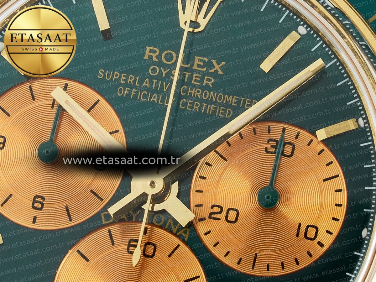 Rolex Daytona YG ADGF Best Edition Green/YG Dial on YG Bracelet A7750 - Görsel 11