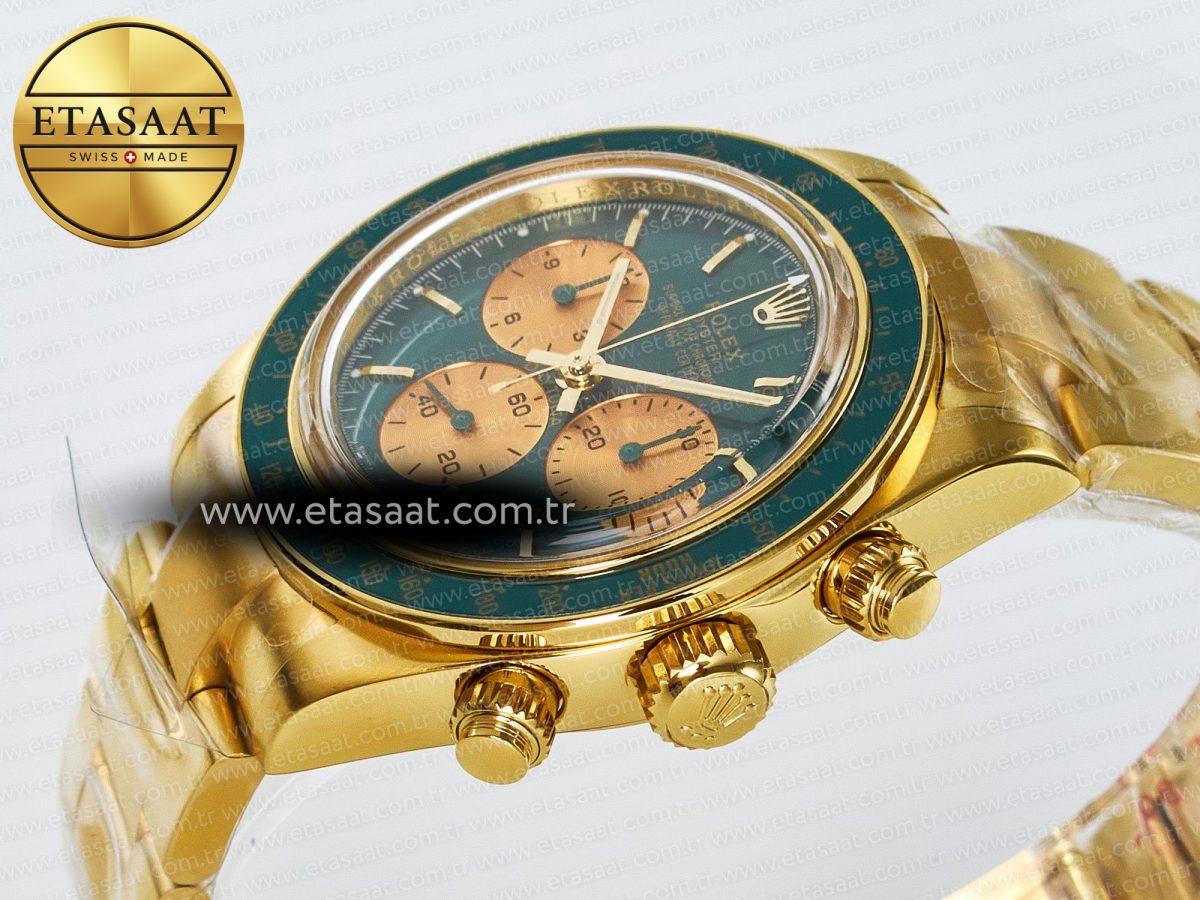 Rolex Daytona YG ADGF Best Edition Green/YG Dial on YG Bracelet A7750 - Görsel 6