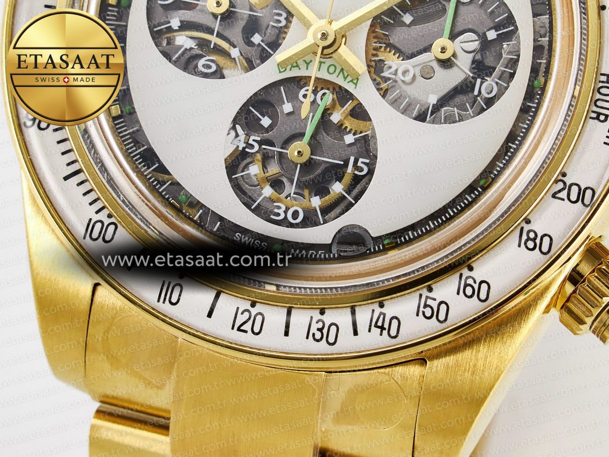 Rolex Daytona YG ADGF Best Edition YG/White Dial on YG Bracelet A7750 - Görsel 13