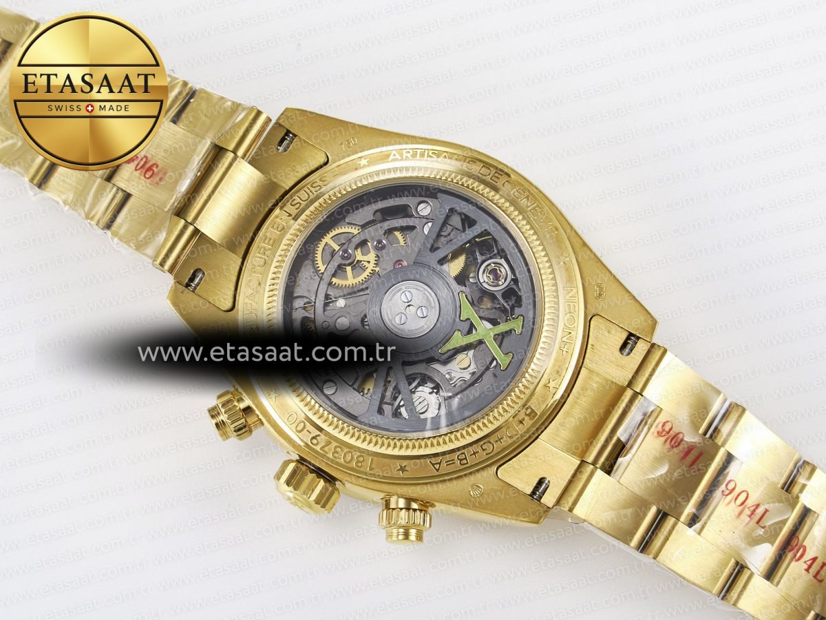 Rolex Daytona YG ADGF Best Edition YG/White Dial on YG Bracelet A7750 - Görsel 18