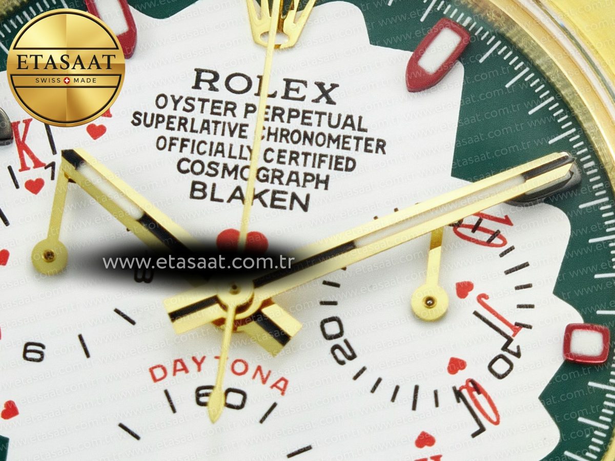Rolex Daytona YG Noob Best Edition Green/White Dial on YG Oyster Bracelet SA4130 - Görsel 10