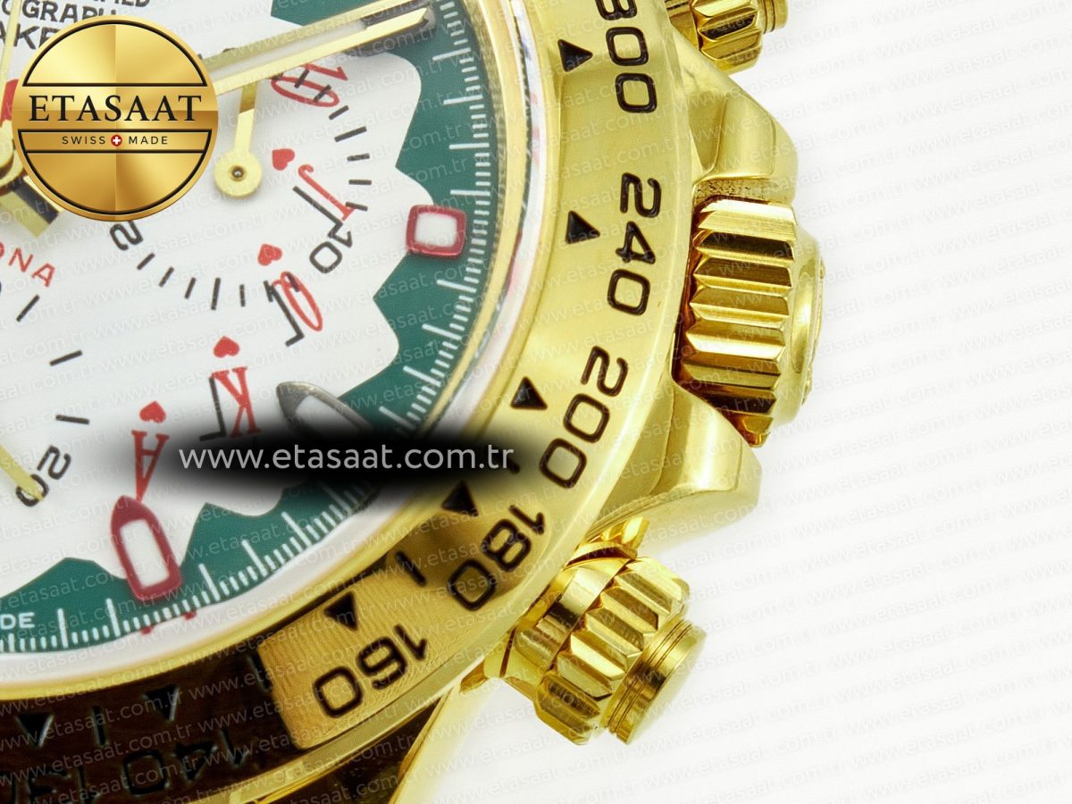 Rolex Daytona YG Noob Best Edition Green/White Dial on YG Oyster Bracelet SA4130 - Görsel 11