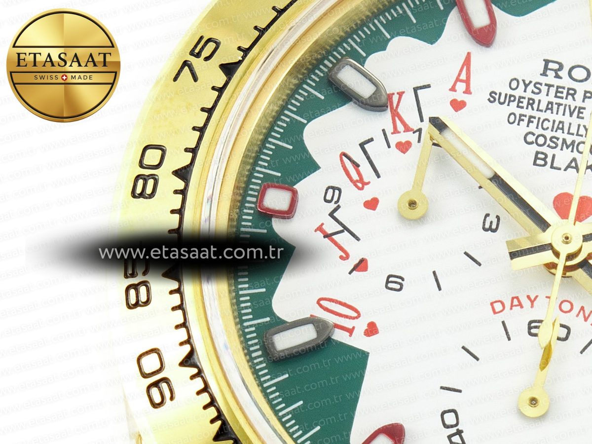 Rolex Daytona YG Noob Best Edition Green/White Dial on YG Oyster Bracelet SA4130 - Görsel 12