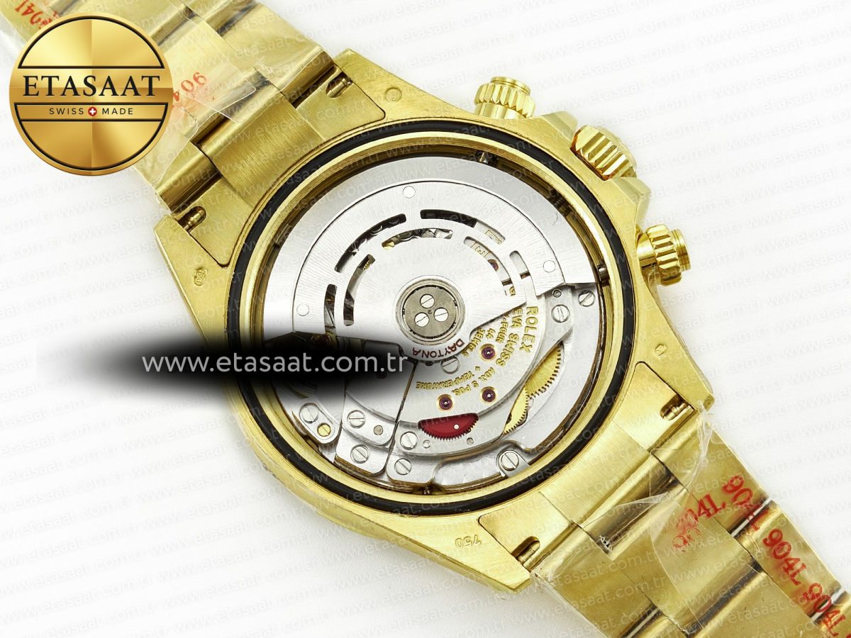 Rolex Daytona YG Noob Best Edition Green/White Dial on YG Oyster Bracelet SA4130 - Görsel 19