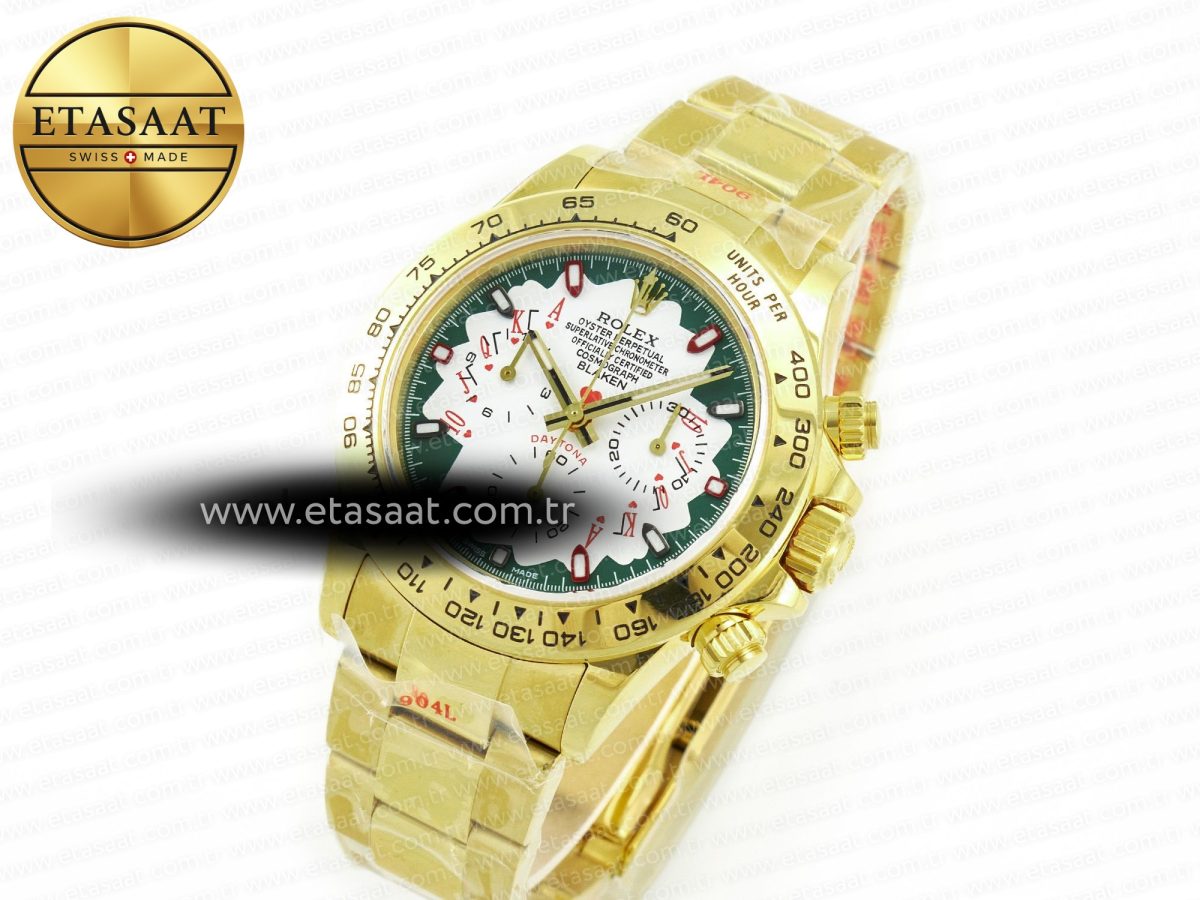 Rolex Daytona YG Noob Best Edition Green/White Dial on YG Oyster Bracelet SA4130 - Görsel 2