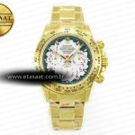 Rolex Daytona YG Noob Yeşil/Beyaz Kadran Oyster SA4130 Eta Saat - Görsel 3 - 1:1 Süper Klon Saat
