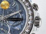 Rolex Daytona ZIF REMOULD White Carbon GETF Best Edition Blue Skeleton Dial Diamonds Bezel on Blue Nylon Strap DD4802 - Görsel 11