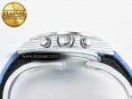 Rolex Daytona ZIF REMOULD White Carbon GETF Best Edition Blue Skeleton Dial Diamonds Bezel on Blue Nylon Strap DD4802 - Görsel 16