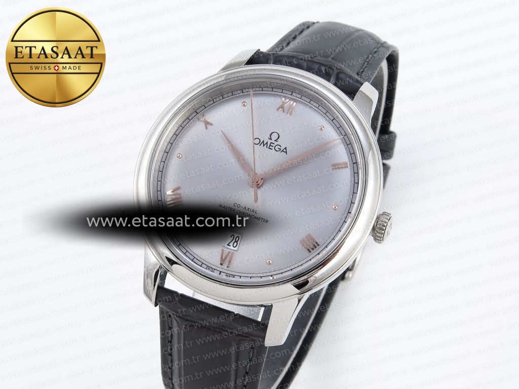 de ville date ss mkf 11 best edition grey dial roman marker on black leather strap a88001