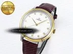 Omega De Ville Date White Diamonds Brown A8800