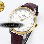 Omega De Ville Date White Diamonds Brown A8800