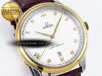 Omega De Ville Date White Diamonds Brown A8800 - Görsel 5