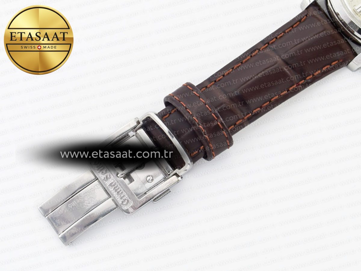 Grand Seiko Elegance SBGR261 SS GSF 1:1 Best Edition Cream Dial on Brown Leather Strap NH34 - Görsel 22