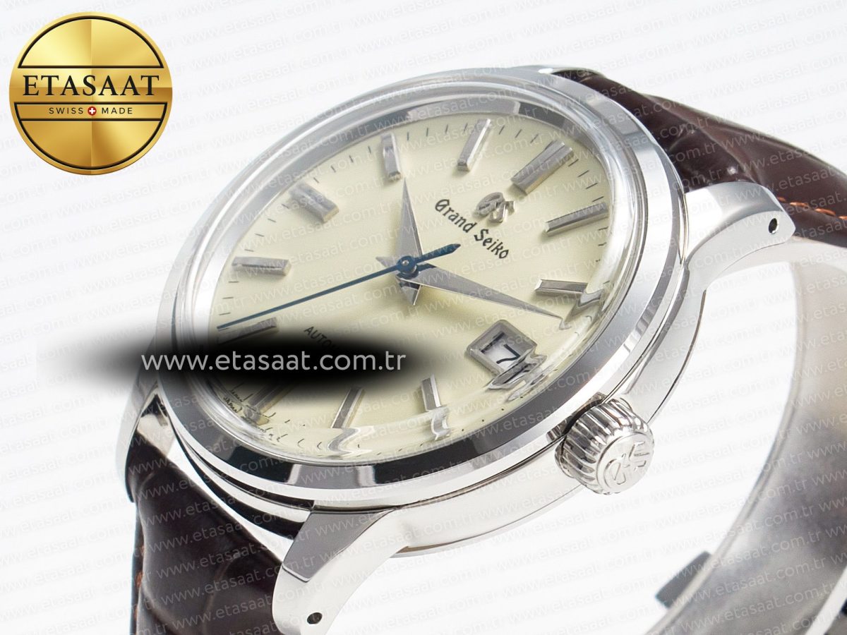 Grand Seiko Elegance SBGR261 SS GSF 1:1 Best Edition Cream Dial on Brown Leather Strap NH34 - Görsel 6