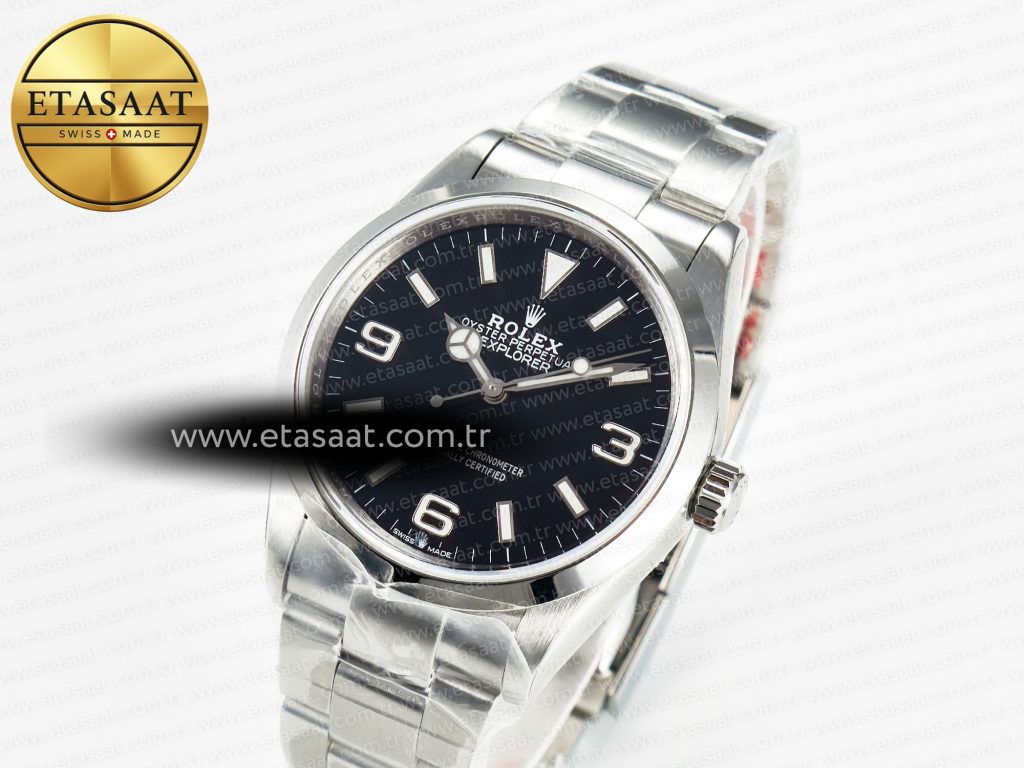 explorer 36 904l steel krf 11 best edition black dial on ss bracelet a2824 v22