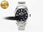 Rolex Explorer 36 904L Steel KRF 1:1 Best Edition Black Dial on SS Bracelet A2824 V2 - Görsel 3