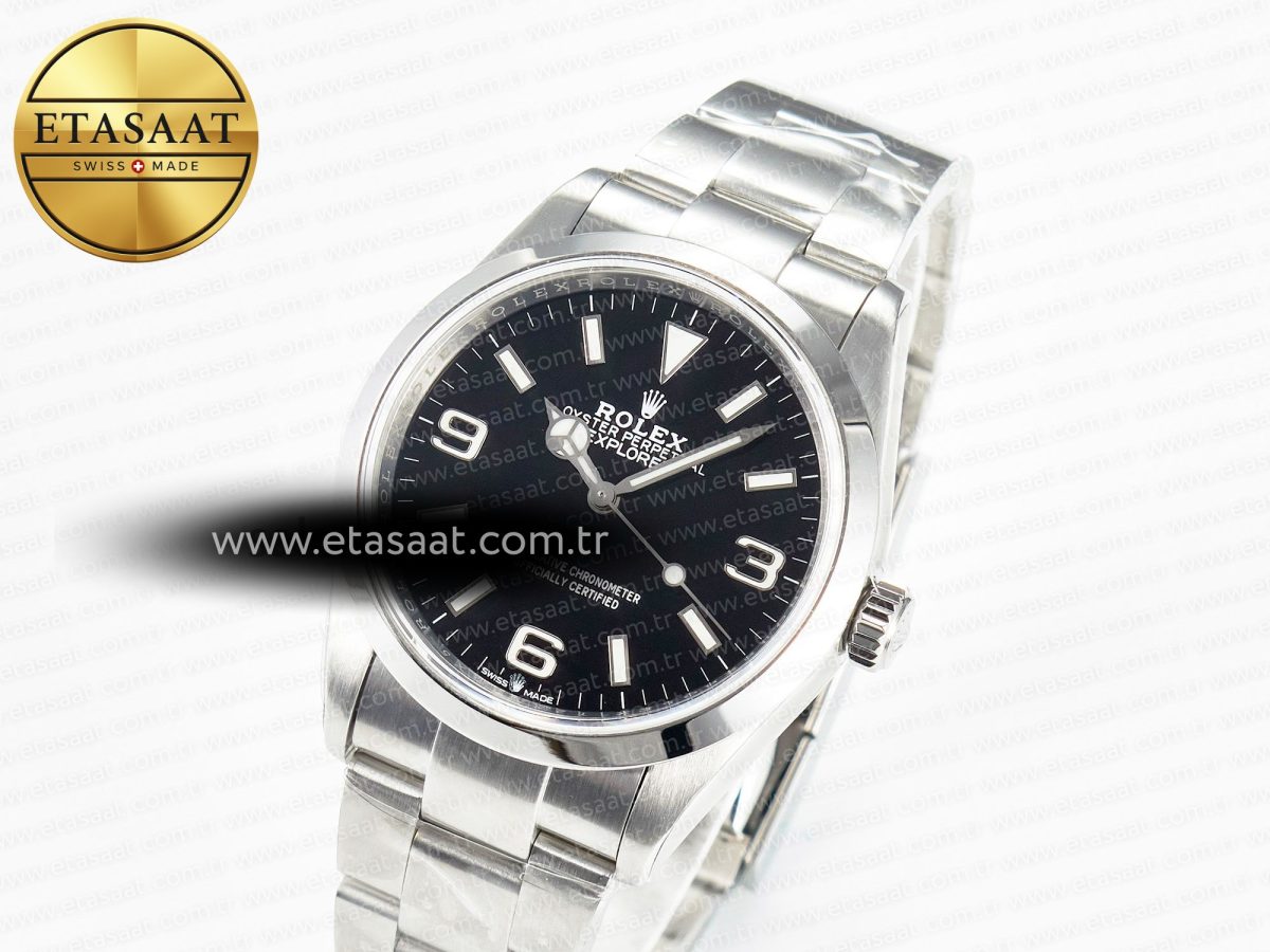Rolex Explorer 36 904L Steel KRF 1:1 Best Edition Black Dial on SS Bracelet PT5000 V2 - Görsel 2