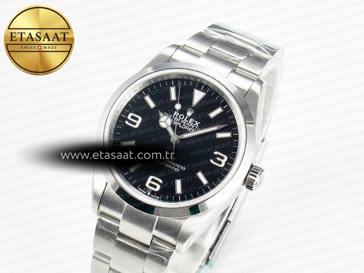 Rolex Explorer 36 904L Steel KRF 1:1 Best Edition Black Dial on SS Bracelet SW200 V2 - Görsel 1