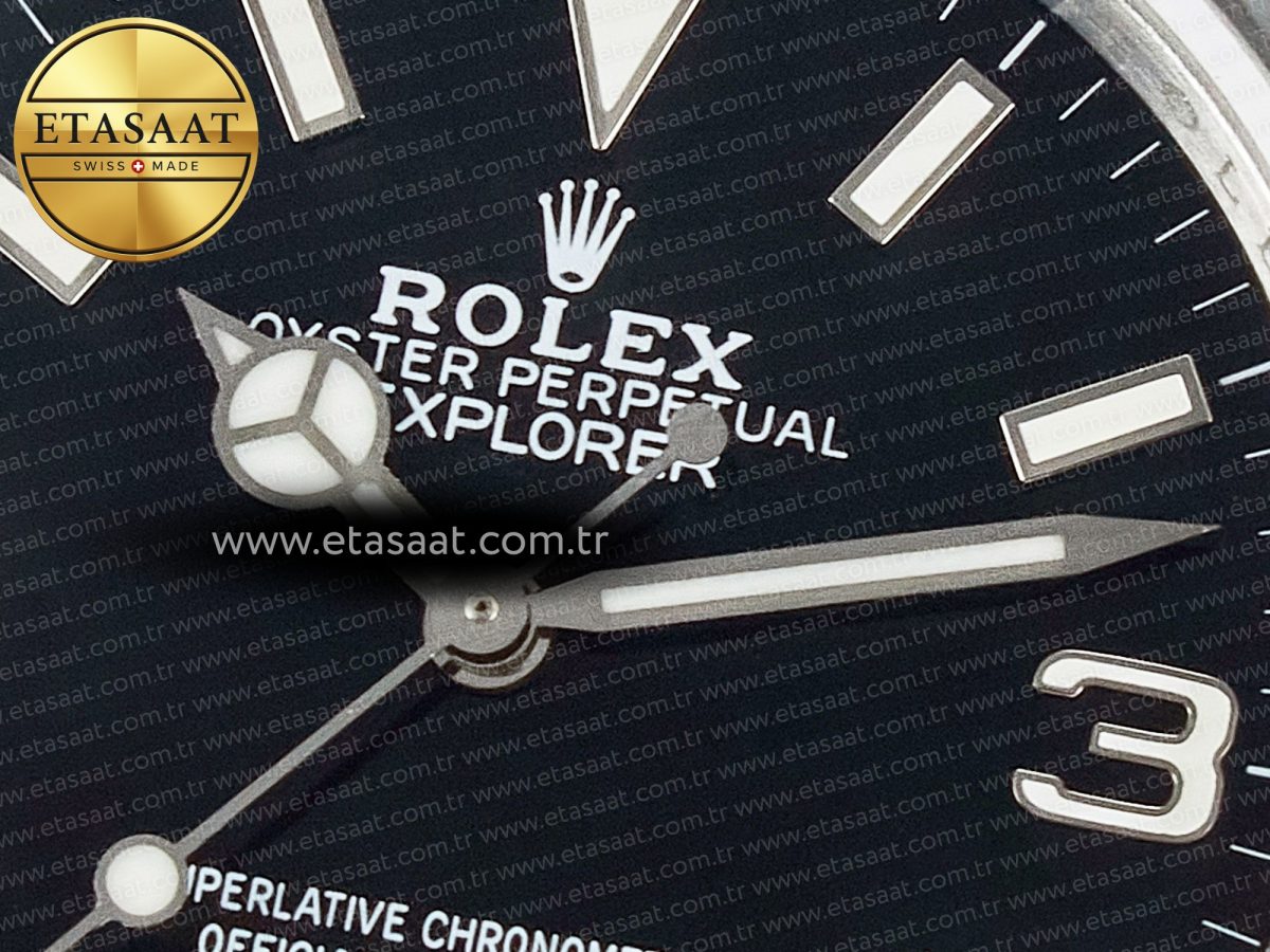 Rolex Explorer 36 904L Steel KRF 1:1 Best Edition Black Dial on SS Bracelet SW200 V2 - Görsel 10