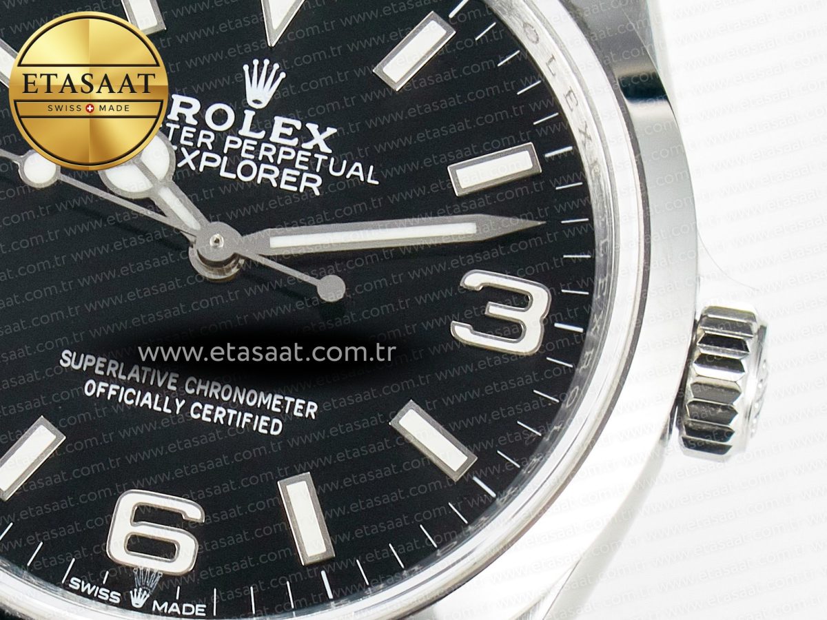 Rolex Explorer 36 904L Steel KRF 1:1 Best Edition Black Dial on SS Bracelet SW200 V2 - Görsel 11
