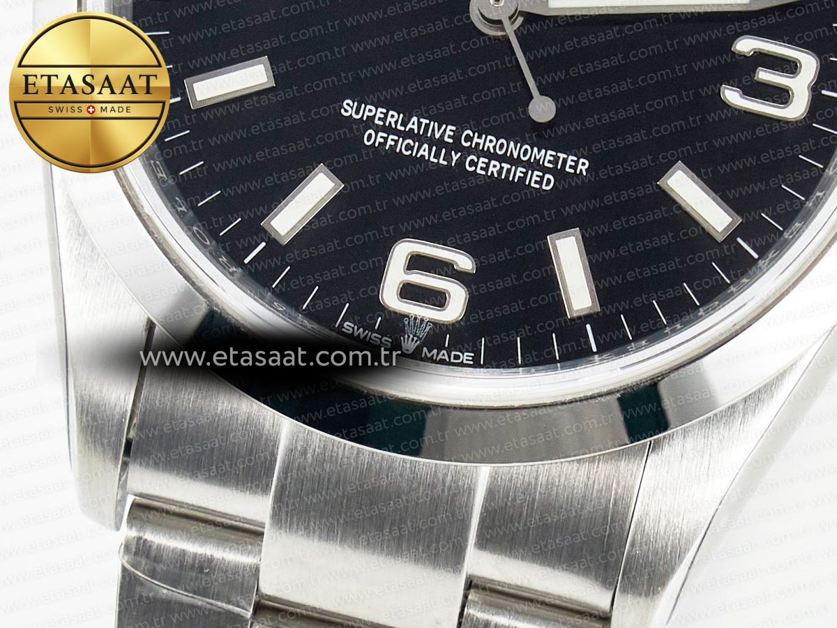 Rolex Explorer 36 904L Steel KRF 1:1 Best Edition Black Dial on SS Bracelet SW200 V2 - Görsel 12