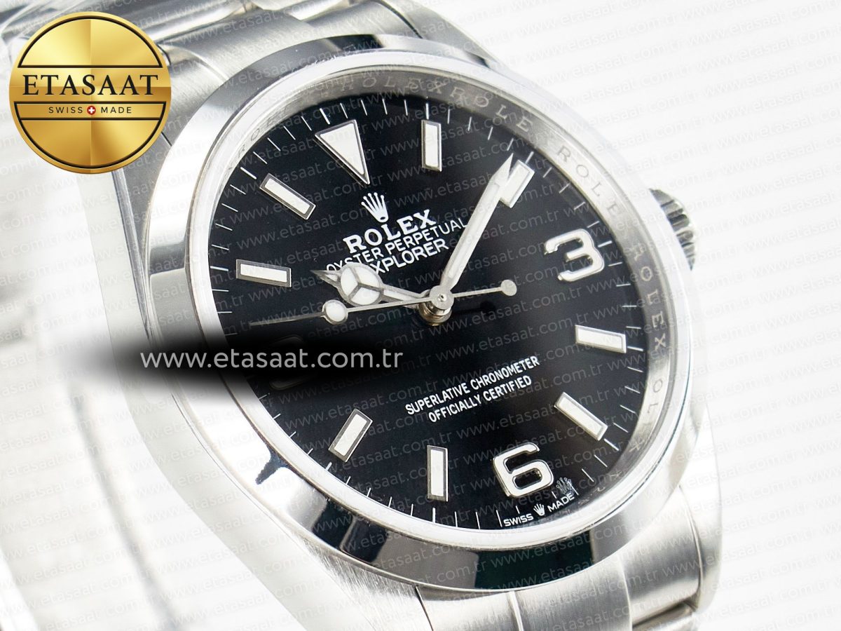 Rolex Explorer 36 904L Steel KRF 1:1 Best Edition Black Dial on SS Bracelet SW200 V2 - Görsel 5