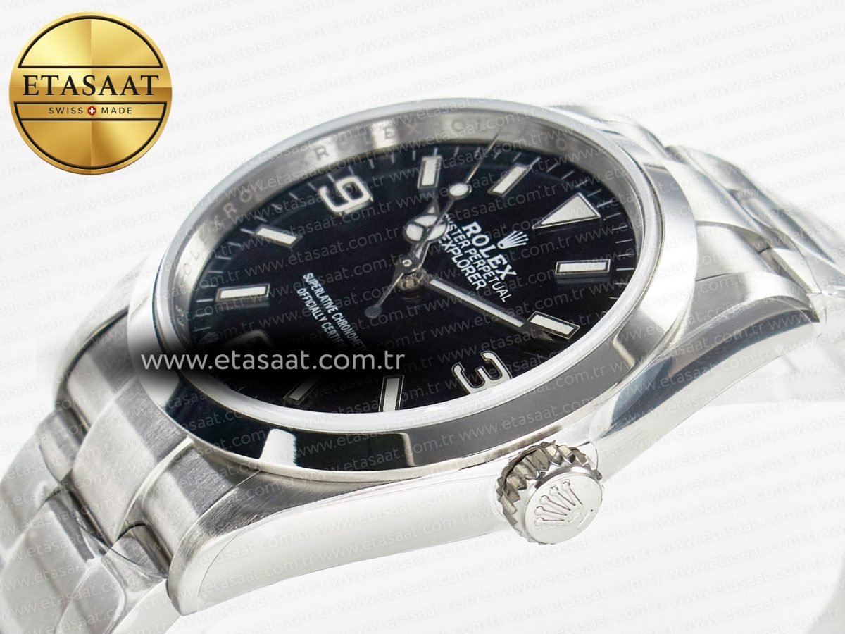 Rolex Explorer 36 904L Steel KRF 1:1 Best Edition Black Dial on SS Bracelet SW200 V2 - Görsel 6