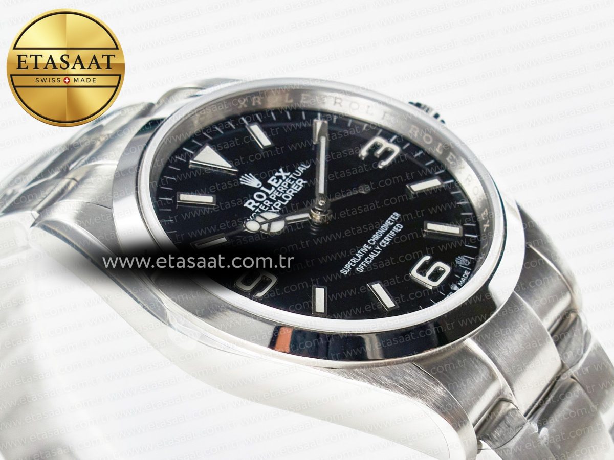 Rolex Explorer 36 904L Steel KRF 1:1 Best Edition Black Dial on SS Bracelet SW200 V2 - Görsel 7