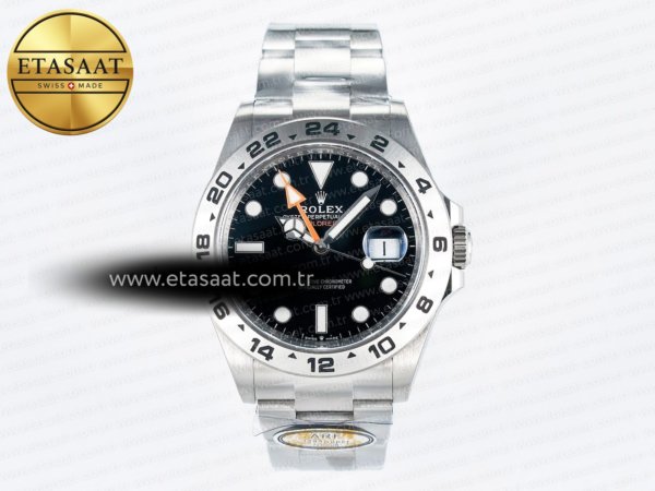 Rolex Explorer II 42mm 226570 ARF Siyah Kadran SH3285 Eta Saat - 1:1 Süper Klon Replika Saat