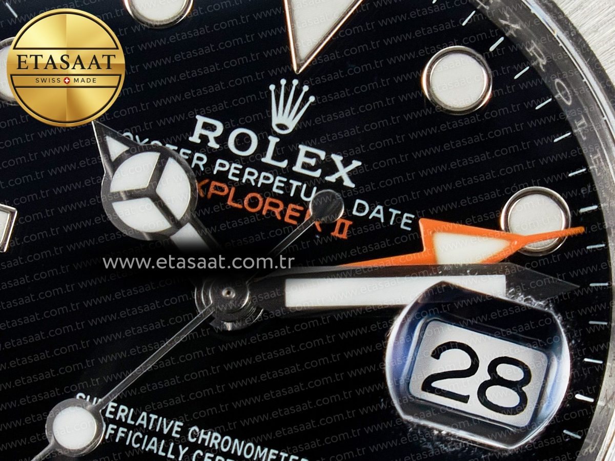 Rolex Explorer II 42mm 226570 904L SS Clean 1:1 Best Edition Black Dial on Bracelet DD3285 CHS - Görsel 11