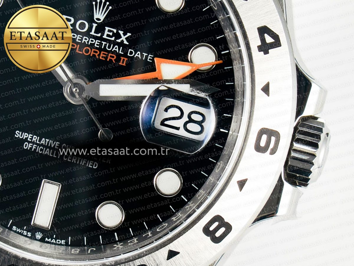 Rolex Explorer II 42mm 226570 904L SS Clean 1:1 Best Edition Black Dial on Bracelet DD3285 CHS - Görsel 12