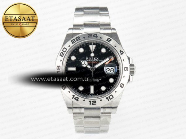 Rolex Explorer II 42mm 226570 Clean Siyah Kadran DD3285 Eta Saat - 1:1 Süper KlReplika Saat