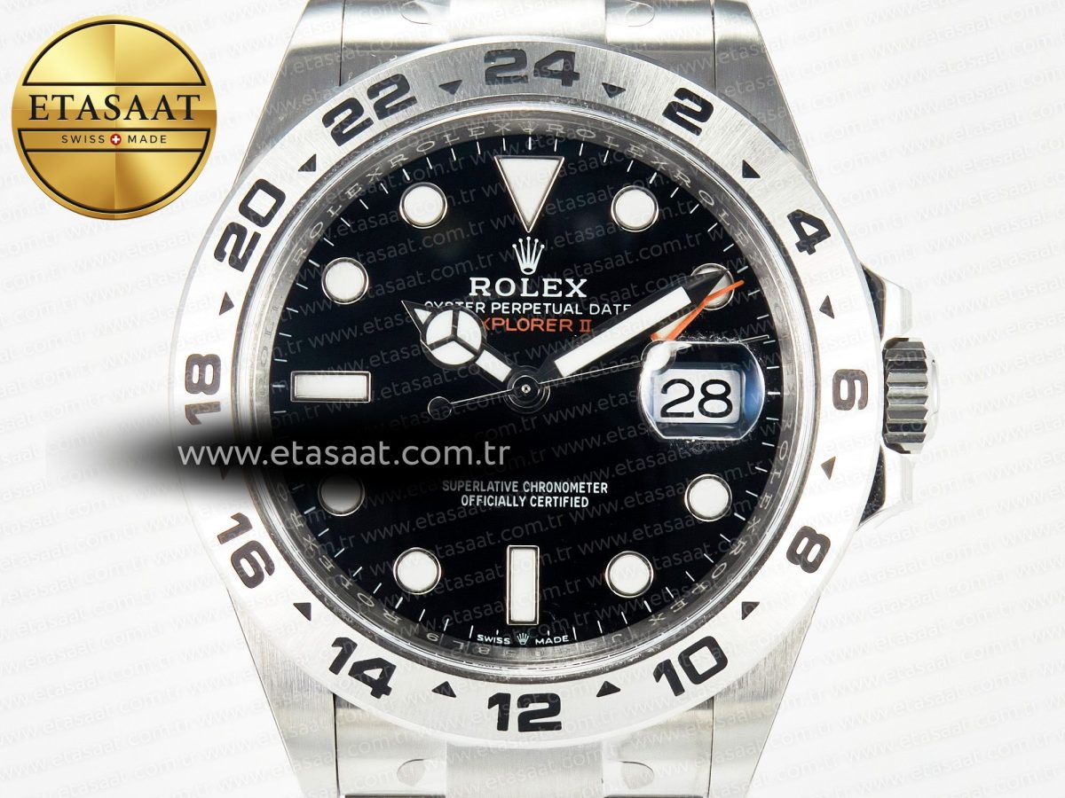 Rolex Explorer II 42mm 226570 904L SS Clean 1:1 Best Edition Black Dial on Bracelet DD3285 CHS - Görsel 4