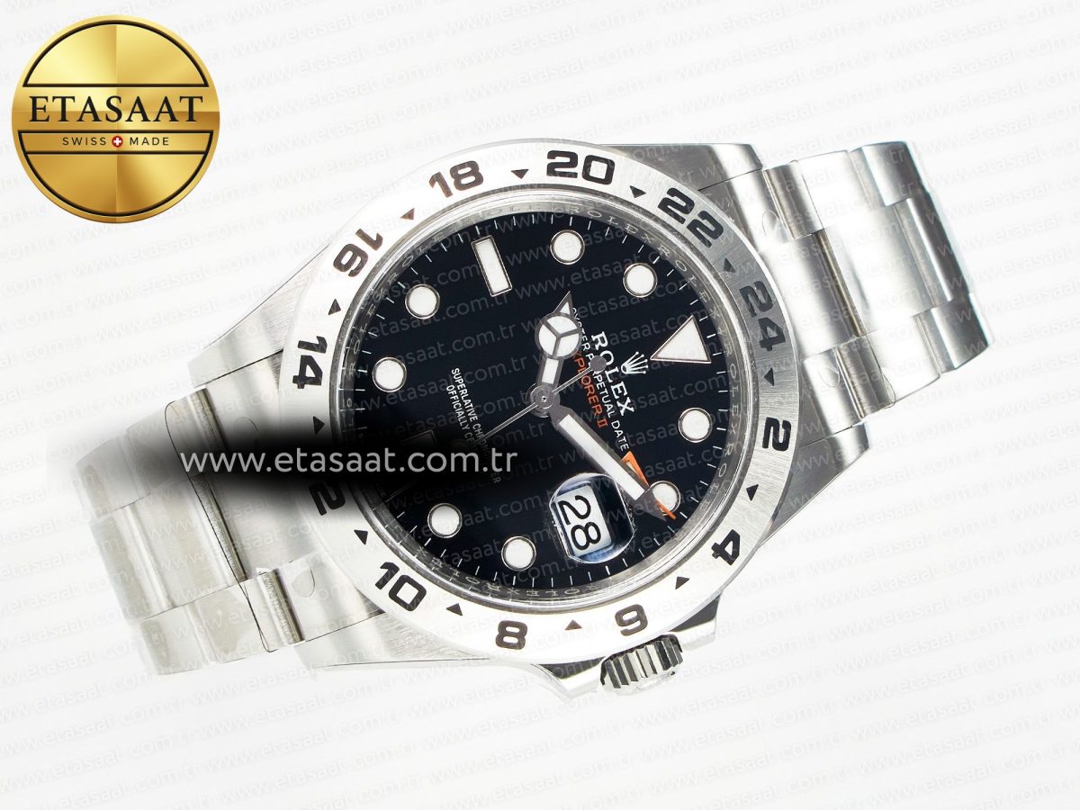 Rolex Explorer II 42mm 226570 904L SS Clean 1:1 Best Edition Black Dial on Bracelet DD3285 CHS - Görsel 8